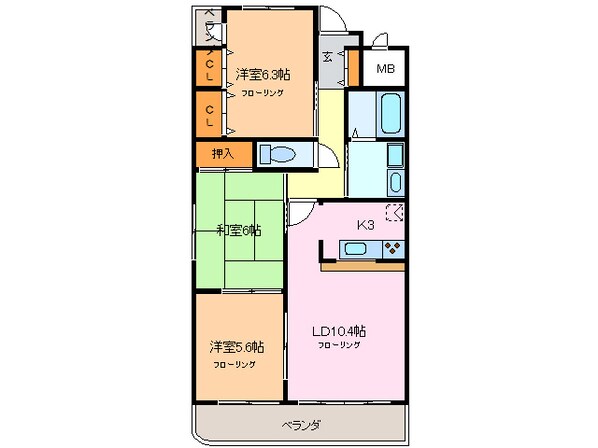 アトラクティブＳ・Ｔの物件間取画像